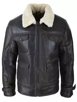 Зимняя куртка из овчины Sherling TruClothing, коричневый