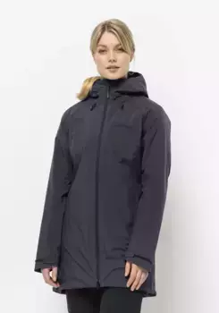 Зимняя куртка Jack Wolfskin "HEIDELSTEIN INS JKT W", с капюшоном, цвет Graphite