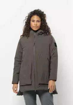 Зимняя куртка Jack Wolfskin "LUISENPLATZ JKT W", с капюшоном, цвет Cold-Coffee