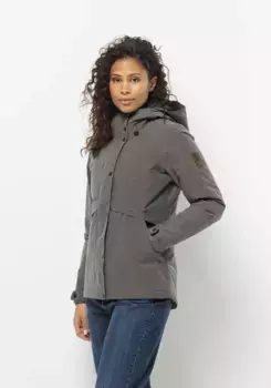 Зимняя куртка Jack Wolfskin "SNOWY PARK JKT W", с капюшоном, цвет Island-Moss