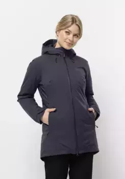 Зимняя куртка Jack Wolfskin "STIRNBERG INS JKT W", с капюшоном, цвет Graphite