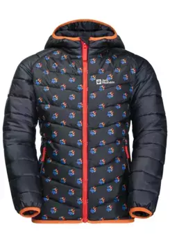 Зимняя куртка Jack Wolfskin "ZENON PRINT JACKET K", с капюшоном, цвет Night-Blue-All-Over