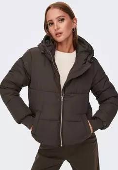 Зимняя куртка JDY JDYNEWERICA SHORT HOOD JACKET, цвет chocolate brown