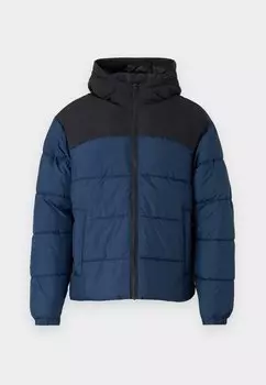 Зимняя куртка JJMOON HOOD PUFFER Jack & Jones, темно-синий