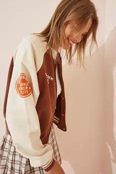 Зимняя куртка - Коричневый - Двубортный Happiness stanbul, коричневый