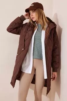 Зимняя куртка - Коричневый - Парка Happiness stanbul