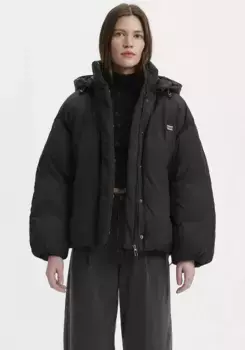Зимняя куртка Levi's "PILLOW BUBBLE SHORTY", с капюшоном, цвет Caviar