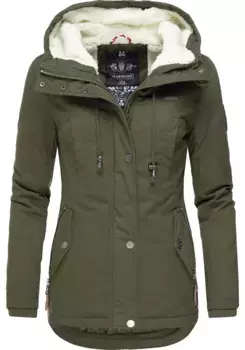 Зимняя куртка Marikoo "Bikoo", с капюшоном, спортивная женская верхняя хлопковая куртка с капюшоном, зеленый