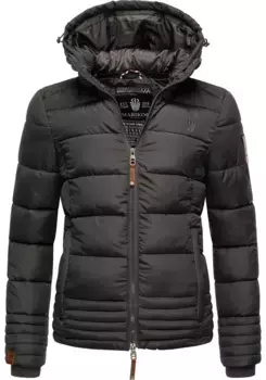 Зимняя куртка Marikoo "Подошва", с капюшоном, модная женская стеганая куртка на зиму, антрацит