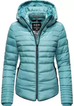 Зимняя куртка Marikoo "Янтарь", с капюшоном, стильная стеганая куртка на плюшевой подкладке, цвет Misty