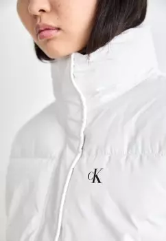 Зимняя куртка MATTE CROPPED PUFFER Calvin Klein Jeans, белый