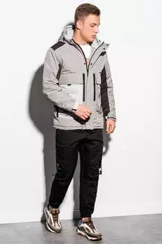 Зимняя куртка на вате и увеличенными карманами Ombre, бежевый