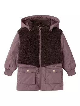 Зимняя куртка name it Mika, цвет lila/schwarz