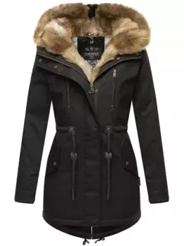 Зимняя куртка Navahoo "Бриллиант", дизайнерская зимняя куртка на меху Тедди, черный