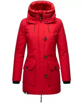 Зимняя куртка Navahoo "Freezestoorm", с капюшоном, водонепроницаемая зимняя куртка на теплой подкладке, красный