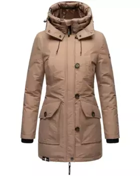 Зимняя куртка Navahoo "Freezestoorm", с капюшоном, водонепроницаемая зимняя куртка на теплой подкладке, коричневый