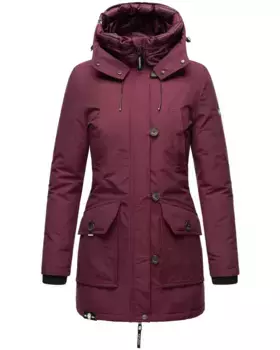 Зимняя куртка Navahoo "Freezestoorm", с капюшоном, водонепроницаемая зимняя куртка на теплой подкладке, красный