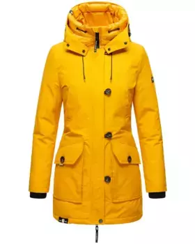 Зимняя куртка Navahoo "Freezestoorm", с капюшоном, водонепроницаемая зимняя куртка на теплой подкладке, желтый