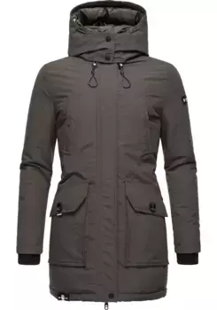 Зимняя куртка Navahoo "Метель", с капюшоном, на теплой подкладке, водонепроницаемое зимнее пальто, антрацит