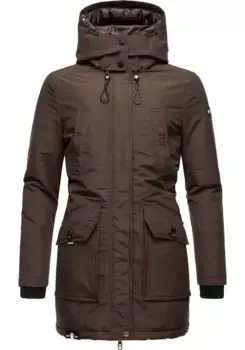 Зимняя куртка Navahoo "Метель", с капюшоном, на теплой подкладке, водонепроницаемое зимнее пальто, коричневый