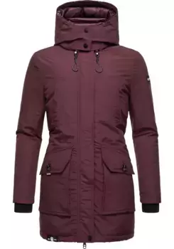 Зимняя куртка Navahoo "Метель", с капюшоном, на теплой подкладке, водонепроницаемое зимнее пальто, красный