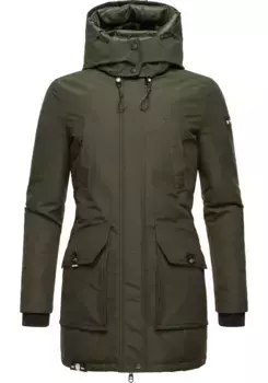 Зимняя куртка Navahoo "Метель", с капюшоном, на теплой подкладке, водонепроницаемое зимнее пальто, зеленый