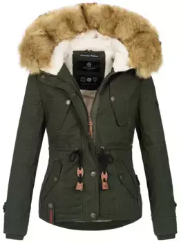 Зимняя куртка Navahoo "Жемчужина" на теплом плюшевом меху, зеленый