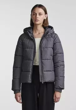 Зимняя куртка NEW PUFFER Pieces, темно-серый