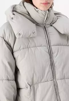 Зимняя куртка NMCODDY SHORT PUFFER JACKET Noisy May, серый