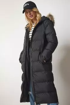 Зимняя куртка оверсайз Happiness Istanbul, черный