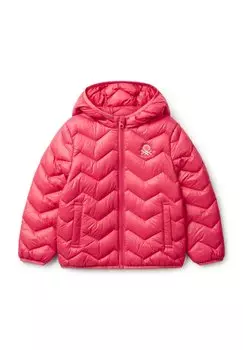 Зимняя куртка PADDED JACKET WITH HOOD United Colors of Benetton, фуксия