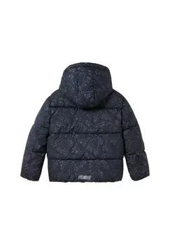 Зимняя куртка PUFFER MIT ALLOVER PRINT TOM TAILOR, темно-синий