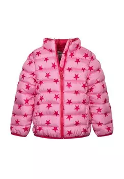 Зимняя куртка ПУФФЕР С ПРИНТОМ-воронкой MINOTI, розовый