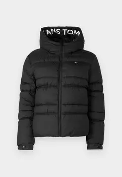 Зимняя куртка QUILT ROUCH TAPE JACKET Tommy Jeans, черный