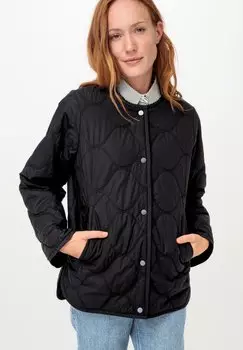 Зимняя куртка QUILTED JACKET NATURE SHELL hessnatur, черный