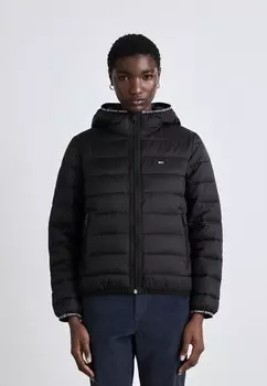Зимняя куртка QUILTED TAPE HOOD Tommy Hilfiger, черный