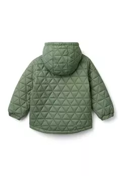 Зимняя куртка QUILTED WITH HOOD United Colors of Benetton, зеленый