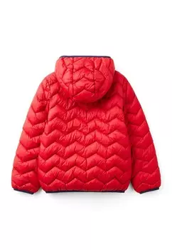 Зимняя куртка QUILTED WITH LOGO United Colors of Benetton, красный