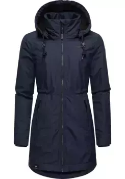 Зимняя куртка Ragwear "Dakkota" с капюшоном, непромокаемая зимняя парка на флисовой подкладке Тедди, цвет морской волны