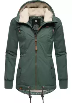 Зимняя куртка Ragwear "ЮМ-Данка", с капюшоном, стильная зимняя уличная куртка с капюшоном, зеленый