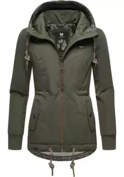 Зимняя куртка Ragwear "ЮМ-Данка", с капюшоном, стильная зимняя уличная куртка с капюшоном, зеленый