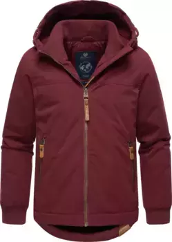 Зимняя куртка Ragwear "Кристла", с капюшоном, куртка с капюшоном на флисовой подкладке, красный