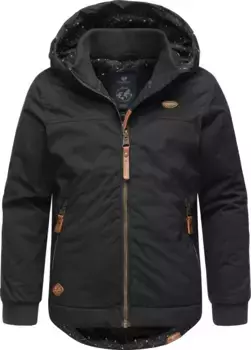 Зимняя куртка Ragwear "Кристла", с капюшоном, куртка с капюшоном на флисовой подкладке, черный