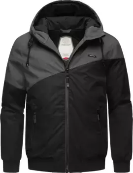 Зимняя куртка Ragwear "Крылья" с капюшоном, стильная мужская уличная куртка с большим капюшоном, черный