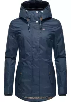 Зимняя куртка Ragwear "Monade II" с капюшоном, женская зимняя парка с капюшоном на флисовой подкладке, цвет морской волны