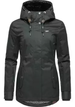 Зимняя куртка Ragwear "Monade II" с капюшоном, женская зимняя парка с капюшоном на флисовой подкладке, зеленый