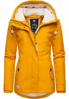 Зимняя куртка Ragwear "Monade" с капюшоном, женская зимняя парка с капюшоном на флисовой подкладке, цвет Curry