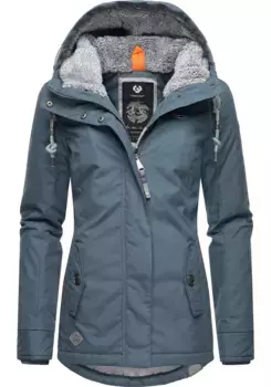 Зимняя куртка Ragwear "Monade" с капюшоном, женская зимняя парка с капюшоном на флисовой подкладке, антрацит