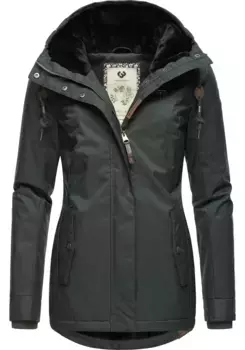 Зимняя куртка Ragwear "Monade" с капюшоном, женская зимняя парка с капюшоном на флисовой подкладке, зеленый