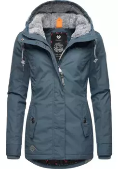 Зимняя куртка Ragwear "Monade" с капюшоном, женская зимняя парка с капюшоном на флисовой подкладке, серый